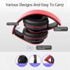 LFGKeng Wireless Bluetooth Headphones with Colorful LED Lights, Built-in Mic, Light Weight, Foldable, Wired HiFi Stereo Headphones for Classroom/Home Office/PC/Mobile Phone/Kids Adult (Red Black) view 3