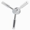 WAH LIN PARTS 3 Spoke Gun Safe Handle Replacement, Chrome Ziny Alloy Heavy Duty Handle for Safe Box, Gun Safes, Vault Doors, Fireproof safes and Vault Doors view 1