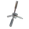 WAH LIN PARTS 3 Spoke Gun Safe Handle Replacement, Chrome Ziny Alloy Heavy Duty Handle for Safe Box, Gun Safes, Vault Doors, Fireproof safes and Vault Doors view 3