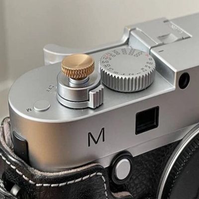 YEWOOP Lf-B Metal Brass Knurled Concave Shutter Release Button Compatible with Fujifilm, Hasselblad, Rolleiflex, Nikon Better Balance & Grip Convenience