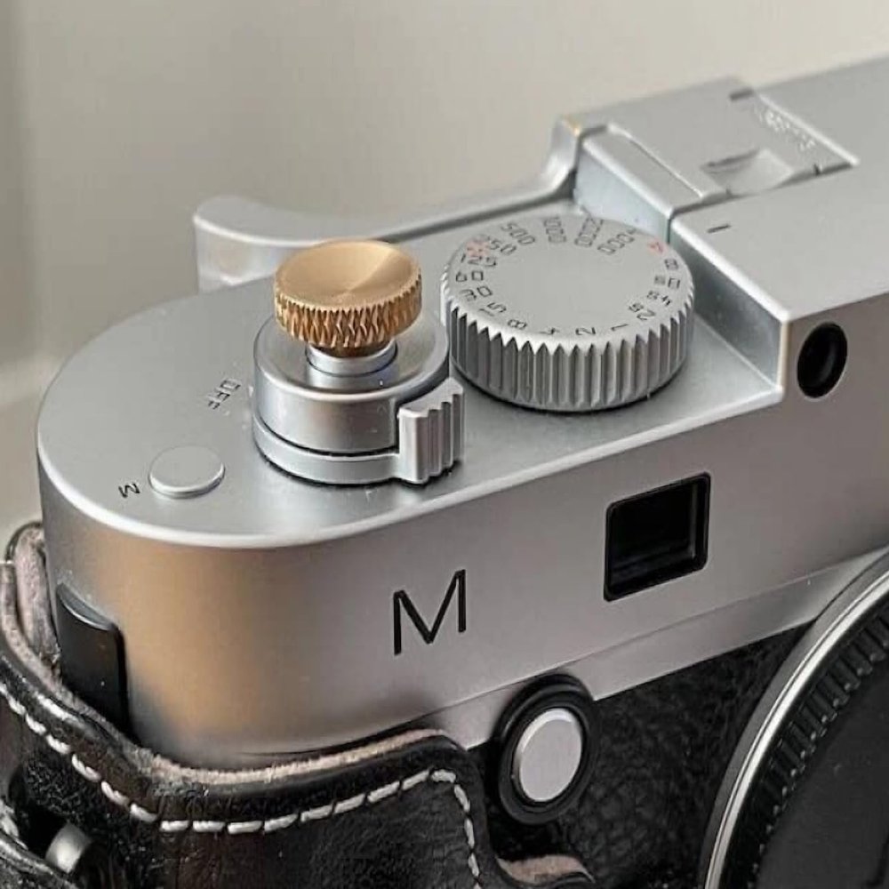 YEWOOP Lf-B Metal Brass Knurled Concave Shutter Release Button Compatible with Fujifilm, Hasselblad, Rolleiflex, Nikon Better Balance & Grip Convenience