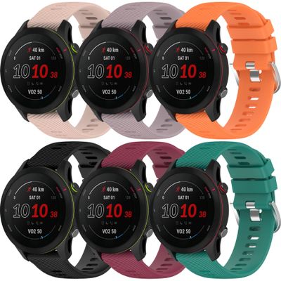 18MM Bands for Garmin Forerunner 255S/Forerunner 265S/Venu 3S/Vivoactive 4S Watch Soft Silicone Colorful Wristbands Quick Release Adjustable Sport Strap for Forerunner 255S 265S Music Band (6A)
