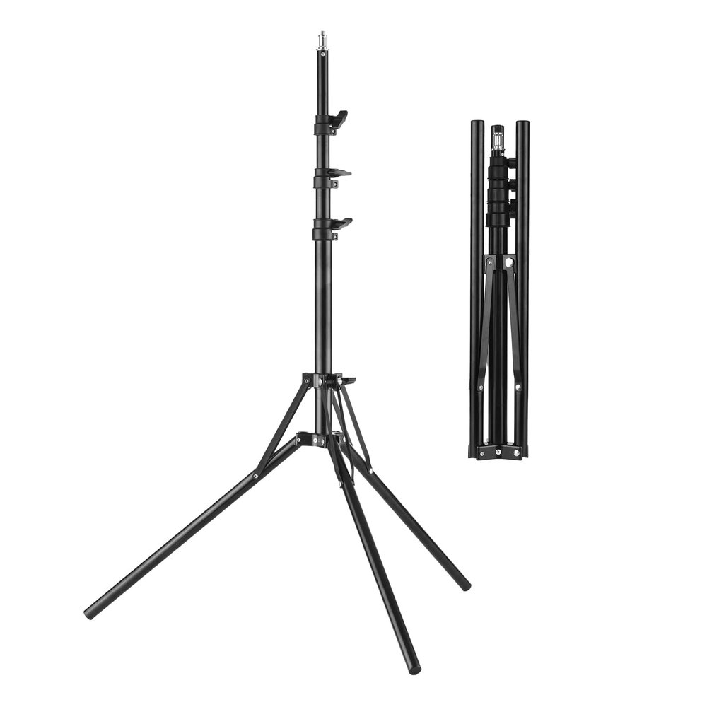 Andoer Photography Light Stand Stuido Light Tripod Stand Metal Ring Light Stand 200cm/ 78.7in Max. Height with 1/4 Inch Screw for Photography Studio Reflector Softbox LED Video Light Ring Light