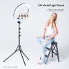 Andoer Photography Light Stand Stuido Light Tripod Stand Metal Ring Light Stand 200cm/ 78.7in Max. Height with 1/4 Inch Screw for Photography Studio Reflector Softbox LED Video Light Ring Light view 3