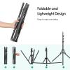 Andoer Photography Light Stand Stuido Light Tripod Stand Metal Ring Light Stand 200cm/ 78.7in Max. Height with 1/4 Inch Screw for Photography Studio Reflector Softbox LED Video Light Ring Light view 4