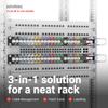 PATCHBOX 365 Cat.6a - 24-Port Patch Panel with Retractable Cable Management System for 19 Racks, Includes Flat 10GB Network Cables for Easy Network and Server Rack Setup (UTP, Violet, 0.8m / 8RU) view 2