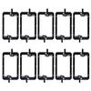 sandman.com Low Voltage Mounting Bracket (1 Gang, 10 Pack) for Single Gang Wall Plates, Telephone Wires, Network Cables, HDMI, Coaxial, Speaker Cables. (Black) view 1