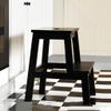 DASHADAO Wood Step Stool Two-Step Ladder Simple Foot Kitchen, High 50cm, 3 Colors Step Stools (Color : Black) view 1
