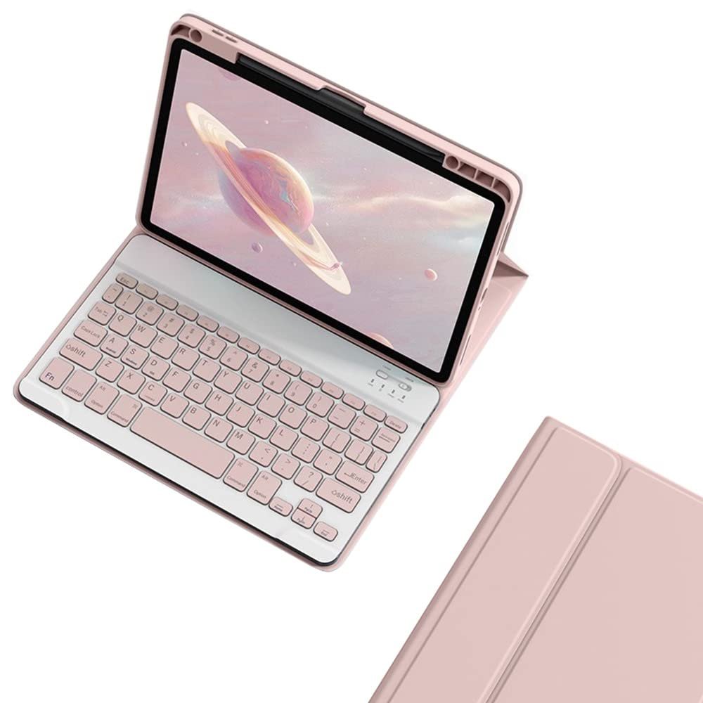 kaitesi Keyboard Case for iPad Air 11 inch (M3/M2)/ Air 5th 4th Generation 10.9 Inch/iPad Pro 11 inch 4th/3rd/2nd/1st Gen Magnetic Detachable Bluetooth Color Keyboard (Pink)