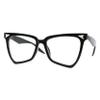 PASTL Blue Light Filtering Lens Glasses Geometric Irregular Square Frame UV Black view 1