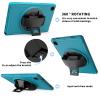 QANXGOG Case for Samsung Galaxy Tab A7 Tablet Case 10.4 Inch 2020(SM-T500/T505/T507), Shockproof Cover with S-Pen Holder + 360 Swivel Kickstand + Hand Strap,Blue view 3