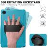 QANXGOG Case for Samsung Galaxy Tab A7 Tablet Case 10.4 Inch 2020(SM-T500/T505/T507), Shockproof Cover with S-Pen Holder + 360 Swivel Kickstand + Hand Strap,Blue view 4