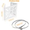 PreZiouz 2 Pack Universal Vertical Pole Mount Adapter with 4 Hoops and 8 Screws, Wall Mounting Hoop Bracket for CCTV Security Camera PTZ Dome Outdoor Installation (White) view 2