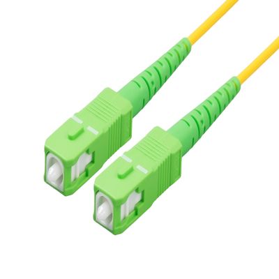 SpeedyFiberTX 1-Pack 100 Meter SC/A to SC/A 3.0mm Simplex Yellow Riser OFNR Fiber Patch Cable, Premium SC Connector ( 0.15dB), Corning SMF-28 Singlemode 9/125um Ultra Fiber, OS1/OS2 Compatible