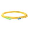 SpeedyFiberTX 2-Pack 35 Meter SC/APC to LC/UPC 3.0mm Simplex Yellow Riser OFNR Fiber Patch Cable, Corning SMF-28 Singlemode 9/125um OS1/OS2 Compatible Ultra Optical Fiber view 3