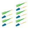 SpeedyFiberTX 5-Pack 2.5 Meter SC/APC to LC/UPC 3.0mm Simplex Yellow Riser OFNR Fiber Patch Cable, Corning SMF-28 Singlemode 9/125um OS1/OS2 Compatible Ultra Optical Fiber view 1