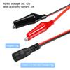 MECCANIXITY DC Power Extension Cable DC 5.5 x 2.1mm Female Plug to Alligator Clip Cord Connector for LED Strip CCTV, Black Red Pack of 5 view 3