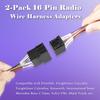 16 Pin Radio Wire Harness Adapter Male & Female - Fit for Freightliner 2004-2021, for Volvo 2004-2016, for Peterbilt 2006-2018, for Kenworth Stereo 2008-2020 (2-Pack) view 2