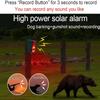 AMZSTAR Solar Sound and Light Alarm Motion Sensor, 129db Strobe Siren Security Light with Remote Control, 20 Seconds Recording and Gunshot and Dog Barking, Farm Villa Yard Alarm Security Horn view 2
