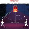 AMZSTAR Solar Sound and Light Alarm Motion Sensor, 129db Strobe Siren Security Light with Remote Control, 20 Seconds Recording and Gunshot and Dog Barking, Farm Villa Yard Alarm Security Horn view 4