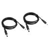 MECCANIXITY DC Extension Cable 5.5x2.1mm Male to 3.5x1.35mm Male Power Extension Wire Plug 100cm Cord for LED Strip Camera CCTV, Black Pack of 2 view 1