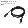 MECCANIXITY DC Extension Cable 5.5x2.1mm Male to 3.5x1.35mm Male Power Extension Wire Plug 100cm Cord for LED Strip Camera CCTV, Black Pack of 2 view 2