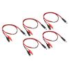 MECCANIXITY DC Power Extension Cable DC 5.5 x 2.1mm Male Plug to Alligator Clip Cord Connector for LED Strip CCTV, Black Red Pack of 5 view 1