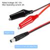 MECCANIXITY DC Power Extension Cable DC 5.5 x 2.1mm Male Plug to Alligator Clip Cord Connector for LED Strip CCTV, Black Red Pack of 5 view 3