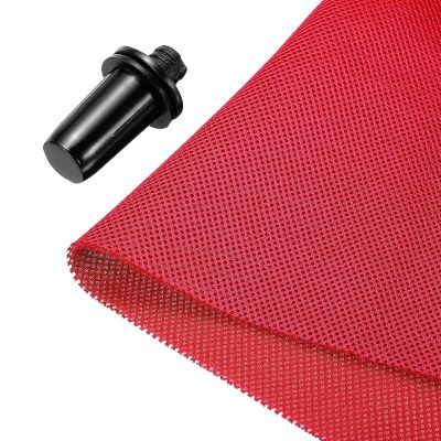 MECCANIXITY Speaker Grill Cloth 20 x 63 Inch Stereo Mesh Fabric Protective Dustproof Cloth with Speaker Grill Guides Peg for Home Speaker Repair Red