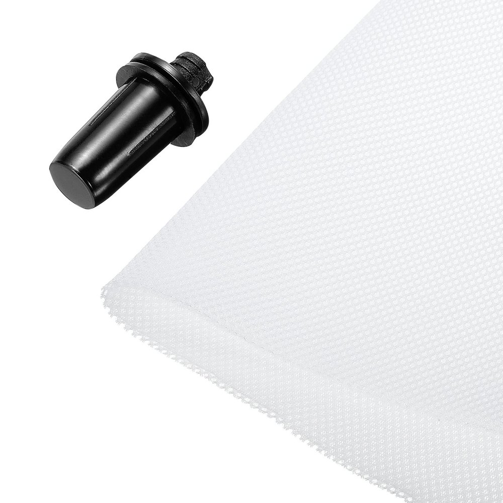 MECCANIXITY Speaker Grill Cloth 20 x 63 Inch Stereo Mesh Fabric Protective Dustproof Cloth with Speaker Grill Guides Peg for Home Speaker Repair White