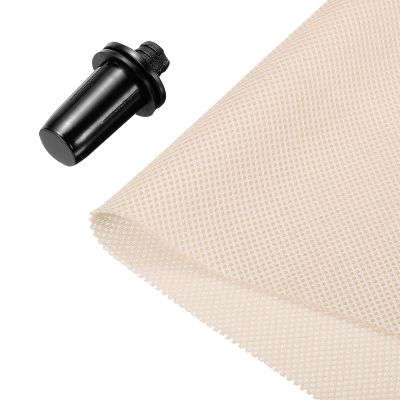 MECCANIXITY Speaker Grill Cloth 20 x 63 Inch Stereo Mesh Fabric Protective Dustproof Cloth with Speaker Grill Guides Peg for Home Speaker Repair Beige