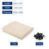 MECCANIXITY Speaker Grill Cloth 20 x 63 Inch Stereo Mesh Fabric Protective Dustproof Cloth with Speaker Grill Guides Peg for Home Speaker Repair Beige view 2