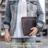 CataPurus Top Grain Leather 14.2" Laptop Case Bag, Zip Pockets Design, Compatible with MacBook Air 13" M2 A2681 M1 A2337 A2179 A1932/Pro 13" M2 M1 A2338 A2251 A2289 A2159 A1989 A1706, Coffee 14.2 Inch view 3