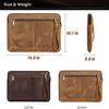 CataPurus Top Grain Leather 14.2" Laptop Case Bag, Zip Pockets Design, Compatible with MacBook Air 13" M2 A2681 M1 A2337 A2179 A1932/Pro 13" M2 M1 A2338 A2251 A2289 A2159 A1989 A1706, Coffee 14.2 Inch view 4