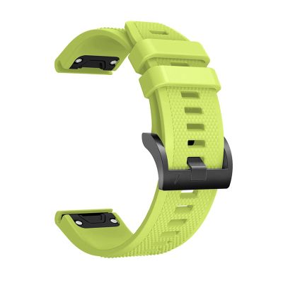 Wscebck 26 22 20MM Band Silicon Strap for Garmin Fenix 6 6S 6X Pro 5 5S 5X Plus Quick Release Watch Band (Color : Green, Size : 22mm)