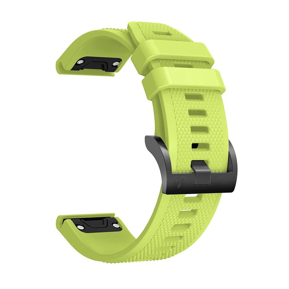 Wscebck 26 22 20MM Band Silicon Strap for Garmin Fenix 6 6S 6X Pro 5 5S 5X Plus Quick Release Watch Band (Color : Green, Size : 22mm)