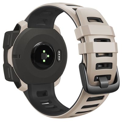SKM Silicone Watch Band for Garmin Instinct/Instinct Tide/Esports/Solar/Tactical Replacement Watch Band Wristband Strap (Color : Ice White Black, Size : Garmin Instinct)