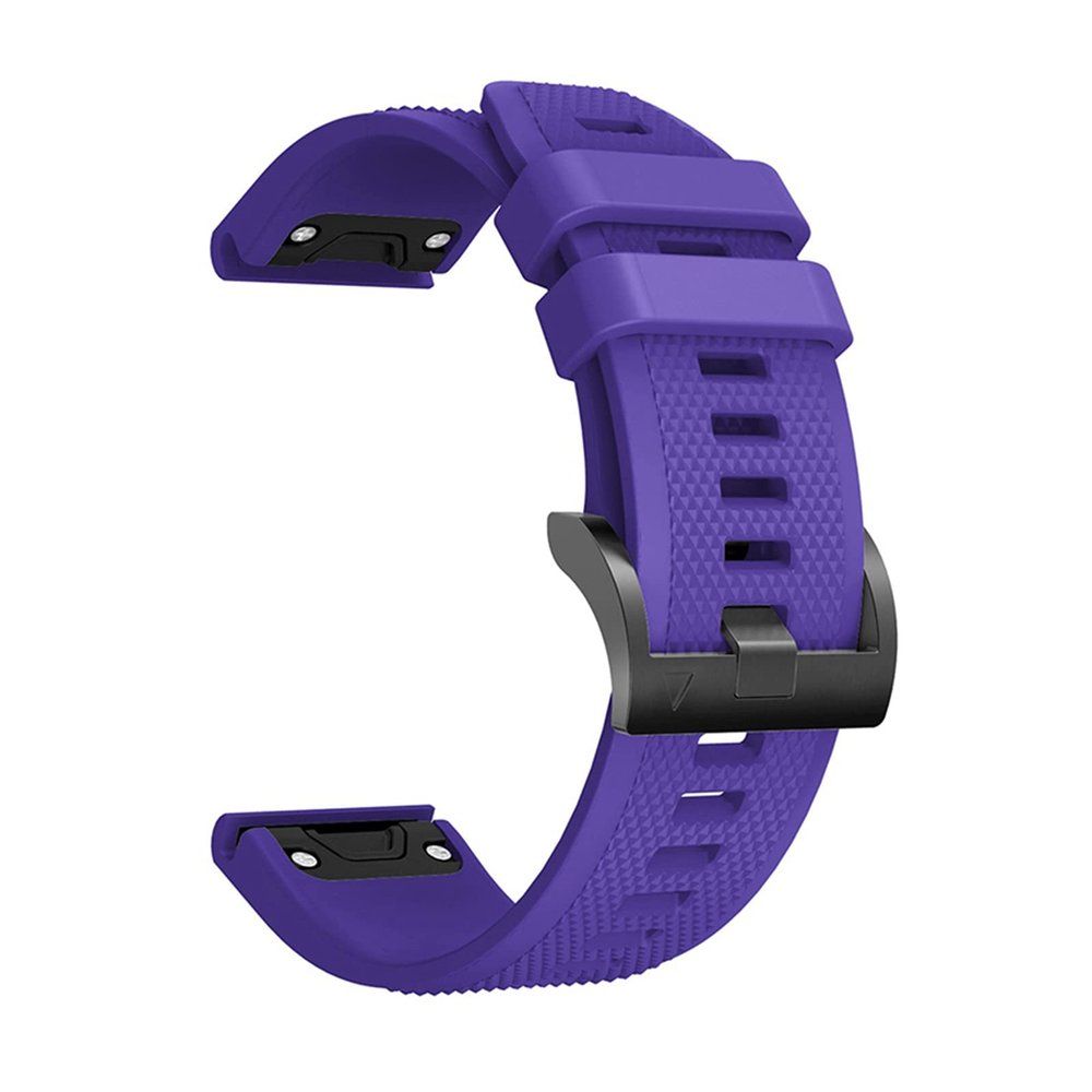 Wscebck 26 22 20MM Band Silicon Strap for Garmin Fenix 6 6S 6X Pro 5 5S 5X Plus Quick Release Watch Band (Color : Purple, Size : 26mm)