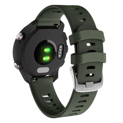 GANYUU 20mm Sport Silicone Watchband Strap for Garmin Forerunner 245 245M 645 Vivoactive 3 Vivomove HR Smart Bracelet Wristband (Color : Orange, Size : Vivoactive 3)