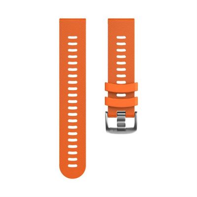 GANYUU 20mm Sport Silicone Watchband Strap for Garmin Forerunner 245 245M 645 Vivoactive 3 Vivomove HR Smart Bracelet Wristband (Color : Orange, Size : Vivomove HR)