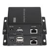 Wekuant HDMI Over Cat5e Ethernet Converters with KVM 3.5mm Audio IR,HDMI Over RJ45 Extenders Up to 656FT(200m) by Network Cable Cat5e Cat6 Cat7, Full HD 1080P -A Pair view 3