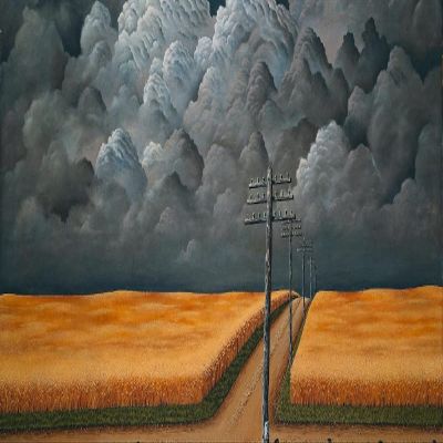 Gray and Gold : John Rogers Cox : 1942: Archival Quality Art Print