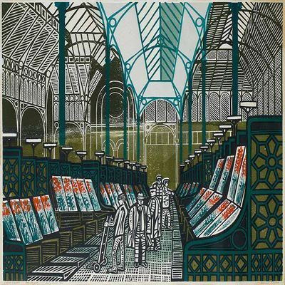 Edward Bawden : The Floral Hall, Covent Garden : Archival Quality Art Print