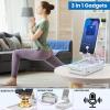 JTEMAN Portable Phone Stand with Speaker Bluetooth Wireless,Gifts for Men Women,Birthday for Women,Kitchen Gadgets for Men,Phone Holder for Desk - White view 2