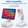 JTEMAN Portable Phone Stand with Speaker Bluetooth Wireless,Gifts for Men Women,Birthday for Women,Kitchen Gadgets for Men,Phone Holder for Desk - White view 4