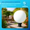 KASTLITE 12" Globe Pier Mount Outdoor Lighting with LED Lamp | UV & Waterproof Pillar & Column Lights | Deck Driveway Yard Patio & Garden Fixture | Made in USA | Prismatic Cover, Black Decorated Base view 4