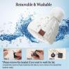 Bluetooth Beanie Hat Women with Headphones Sport Wireless Music Hat with Pompon Stereo Headphones Built-in Microphone Bluetooth Beanie for Women Girls Outdoor Running White view 3