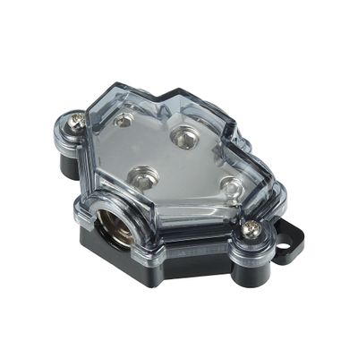 X AUTOHAUX 4 Gauge in 8 Gauge Out 3 Way Stereo AMP Power Ground Distribution Block for Car Audio Splitter Silver Tone