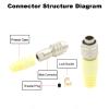 Alvins MXR-8P-6P Hirose 6 pin Male Connector for Sony RCP| MSU CNU Controller(6 Pin, Yellow) view 3
