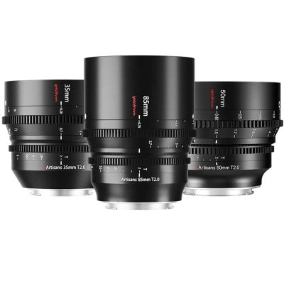 7artisans 85mm 50mm 35mm T2.0 Cine Lens Kit for L Mount,Full Frame Large Aperture Camera Lens,Compatible for Sigma FP, Panasonic S1 S1H S5, Leica SL SL2